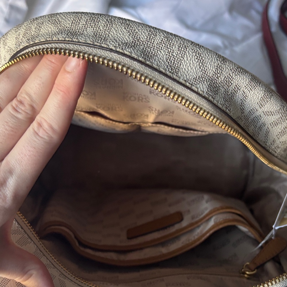Michael Kors Monogram Beige Backpack - Picture 4 of 4